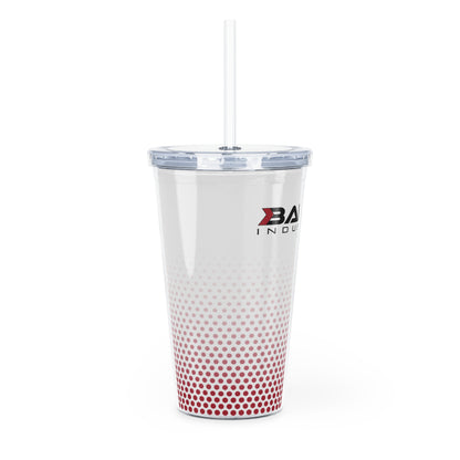 Dotted AOP Plastic 20-oz. Tumbler with Straw