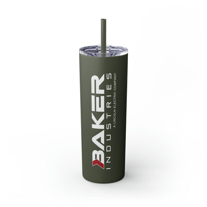 Logo 20-oz. Skinny Stainless Steel Tumbler with Straw