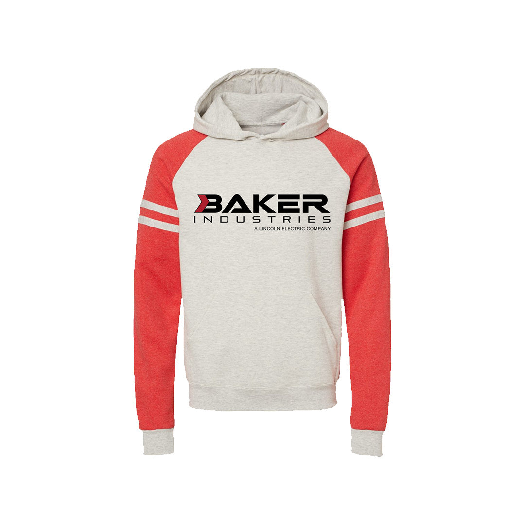 Logo NuBlend® Varsity Color-⁠Block Hooded Sweatshirt