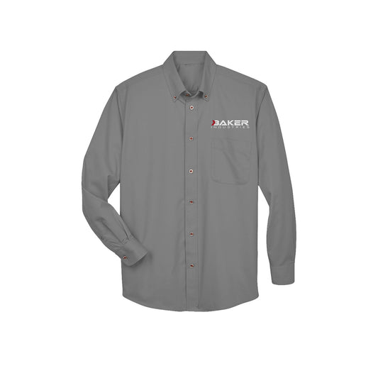 Logo Easy Blend™ Long-Sleeve Twill Shirt with Stain-Release