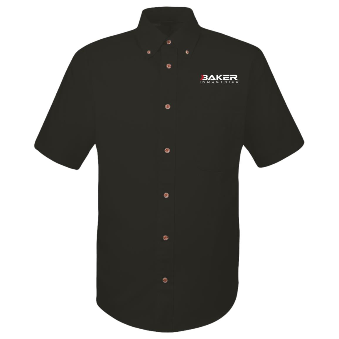 Logo Easy Blend™ Short-Sleeve Twill Shirt with Stain-Release