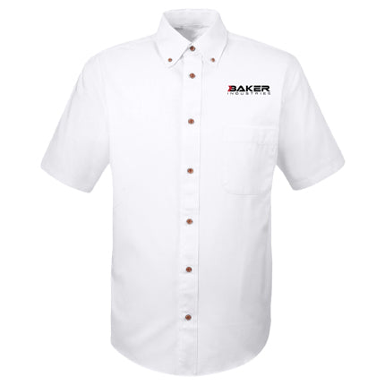 Logo Easy Blend™ Short-Sleeve Twill Shirt with Stain-Release