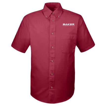 Logo Easy Blend™ Short-Sleeve Twill Shirt with Stain-Release