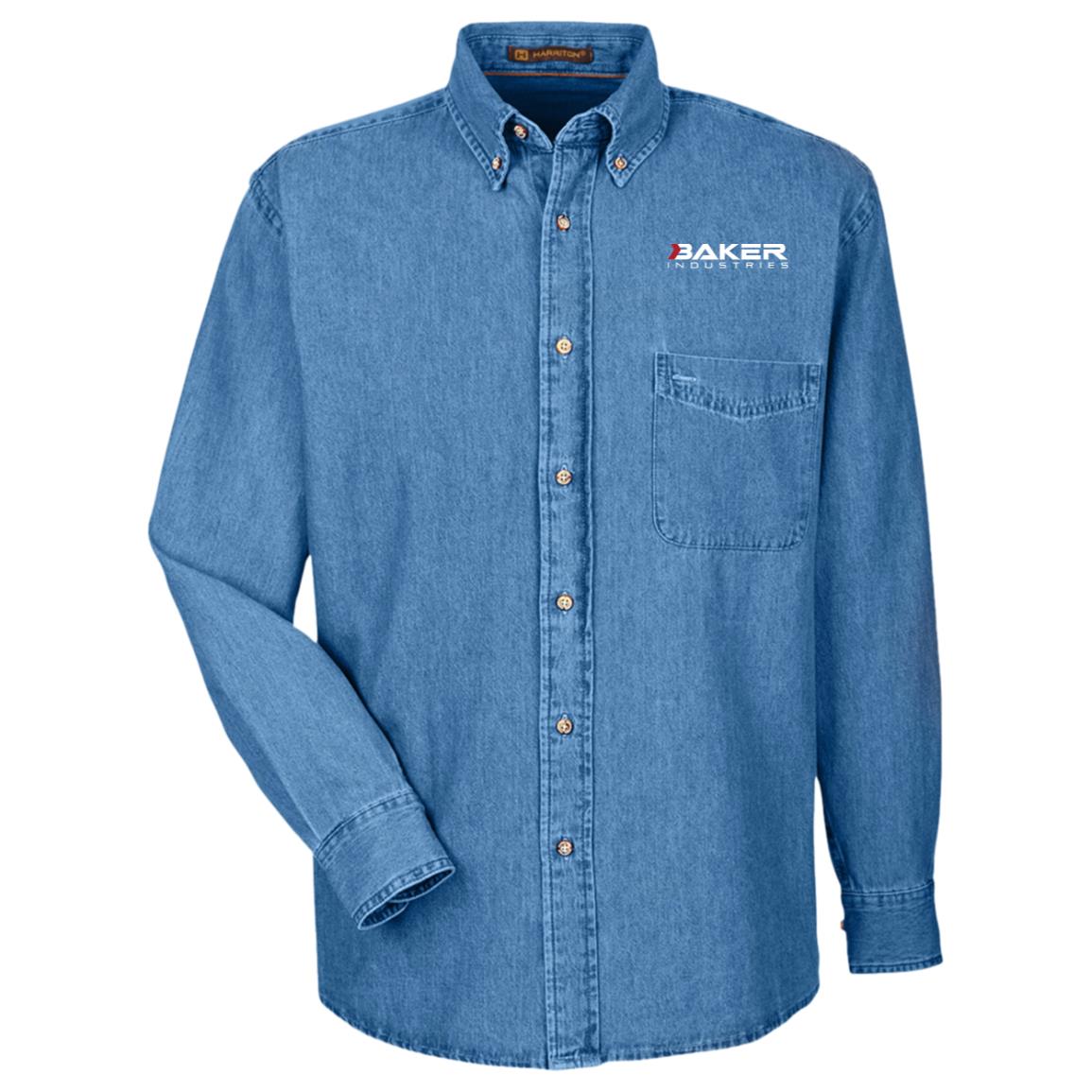 Logo Long-Sleeve Denim Shirt