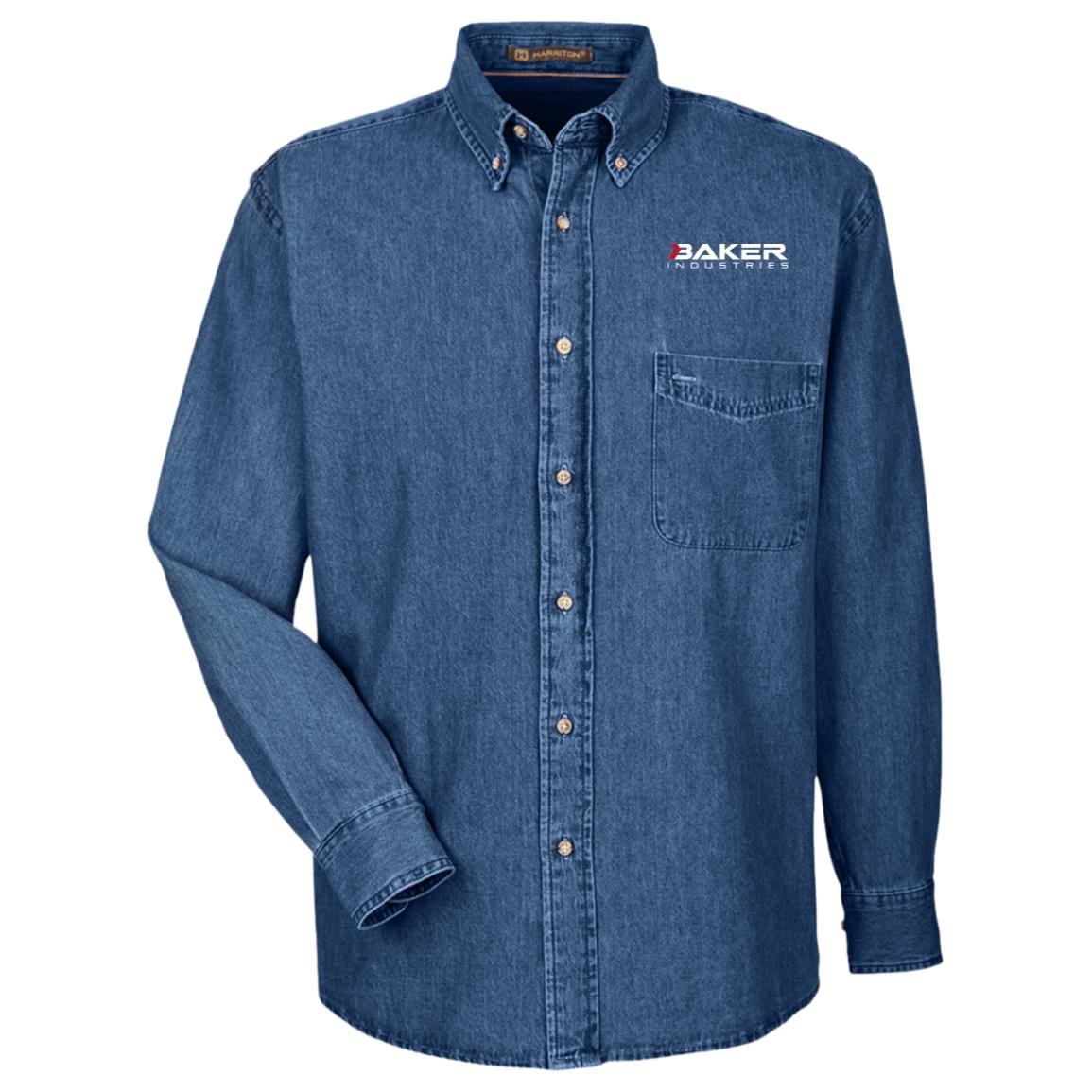 Logo Long-Sleeve Denim Shirt