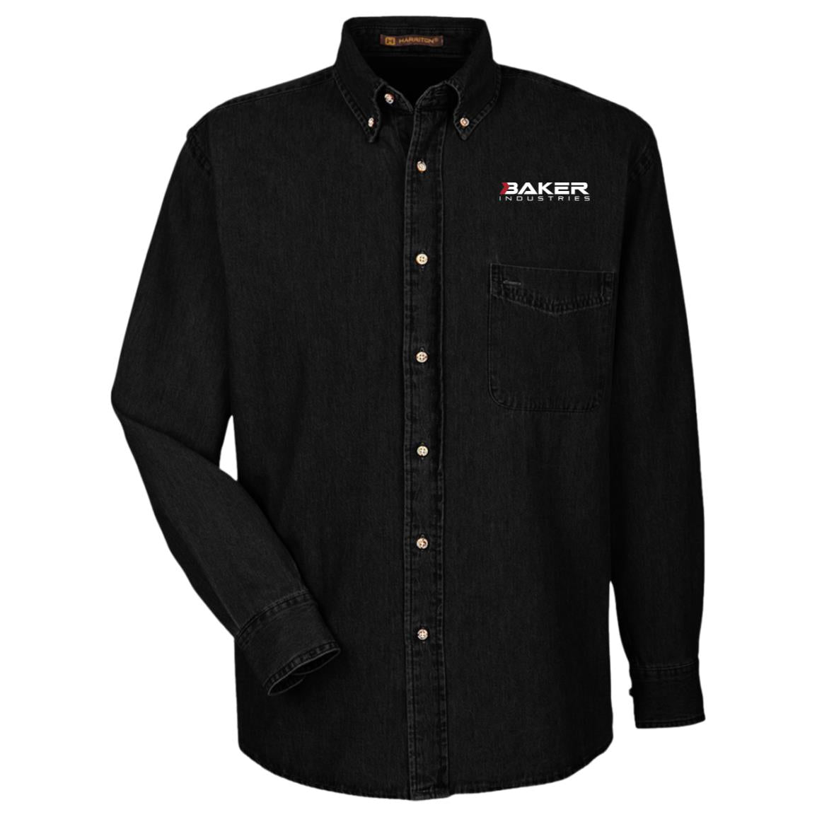 Logo Long-Sleeve Denim Shirt