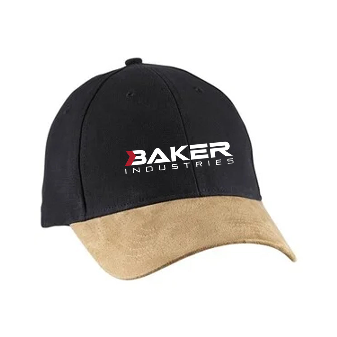 Logo Faux Suede Bill Cap