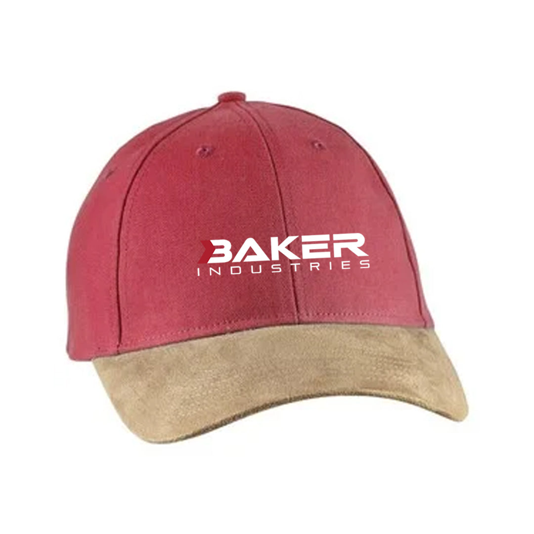 Logo Faux Suede Bill Cap